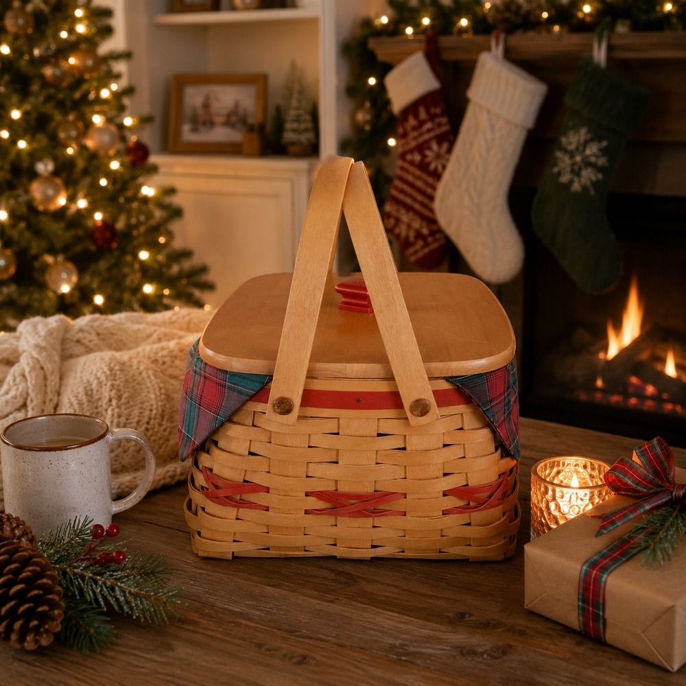 2000 Longaberger Christmas Collection Deck the Halls Basket
